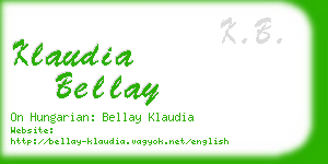 klaudia bellay business card